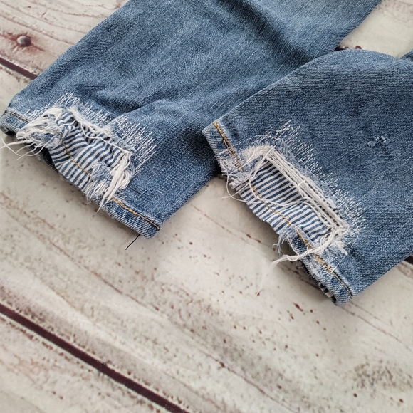 Rag & Bone Tomboy Striped Patch Boyfriend Jeans - Picture 5 of 6